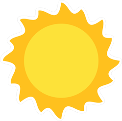 Flat Sun Sticker