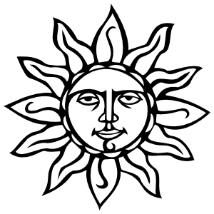 Sun With Face Sticker